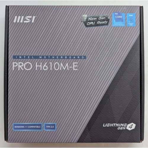 Купить Материнская плата MSI PRO H610M-E (s1700, Intel H610) (Восстановлено продавцом, 777720) с проверкой совместимости: обзор, характеристики, цена в Киеве, Днепре, Одессе, Харькове, Украине | интернет-магазин TELEMART.UA фото