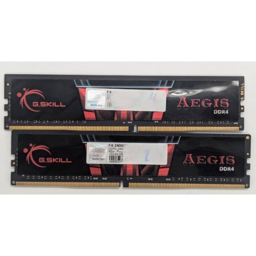 Озп G.Skill DDR4 16GB (2x8GB) 2400Mhz Aegis (F4-2400C17D-16GIS) (Відновлено продавцем, 777726) купити з перевіркою сумісності: огляд, характеристики, ціна у Києві, Львові, Вінниці, Хмельницькому, Івано-Франківську, Україні | інтернет-магазин TELEMART.UA фото