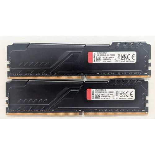 Озп Kingston DDR4 16GB (2x8GB) 2666Mhz FURY Beast Black (KF426C16BBK2/16) (Відновлено продавцем, 777732) купити з перевіркою сумісності: огляд, характеристики, ціна у Києві, Львові, Вінниці, Хмельницькому, Івано-Франківську, Україні | інтернет-магазин TELEMART.UA фото