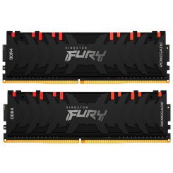 Озу Kingston DDR4 32GB (2x16GB) 3200Mhz FURY Renegade RGB Black (KF432C16RB1AK2/32) (Восстановлено продавцом, 777740)