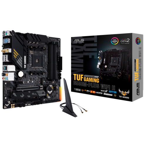 Купить Материнская плата Asus TUF GAMING B550M-PLUS II WIFI (sAM4, B550) (Восстановлено продавцом, 777745) с проверкой совместимости: обзор, характеристики, цена в Киеве, Днепре, Одессе, Харькове, Украине | интернет-магазин TELEMART.UA фото
