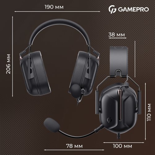 Купити Навушники GamePro Genesis Hunter (HS1350B) Black - ціна в Києві, Львові, Вінниці, Хмельницькому, Франківську, Україні | інтернет-магазин TELEMART.UA фото