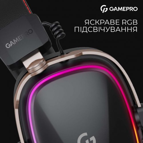 Купити Навушники GamePro Asgard Valkyria RGB (HSW249) Black - ціна в Києві, Львові, Вінниці, Хмельницькому, Франківську, Україні | інтернет-магазин TELEMART.UA фото