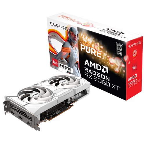 Відеокарта Sapphire Radeon RX 9060 XT PURE 16384MB (11350-02-20G) купити з перевіркою сумісності: огляд, характеристики, ціна у Києві, Львові, Вінниці, Хмельницькому, Івано-Франківську, Україні | інтернет-магазин TELEMART.UA фото