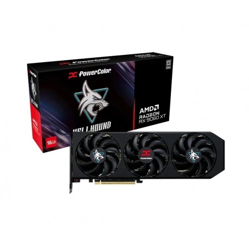 Відеокарта PowerColor Radeon RX 9060 XT Hellhound 16384MB (RX9060XT 16G-L/OC) купити з перевіркою сумісності: огляд, характеристики, ціна у Києві, Львові, Вінниці, Хмельницькому, Івано-Франківську, Україні | інтернет-магазин TELEMART.UA фото