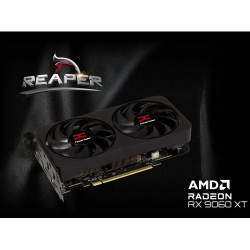Відеокарта PowerColor Radeon RX 9060 XT Reaper 16384MB (RX9060XT 16G-A) купити з перевіркою сумісності: огляд, характеристики, ціна у Києві, Львові, Вінниці, Хмельницькому, Івано-Франківську, Україні | інтернет-магазин TELEMART.UA фото