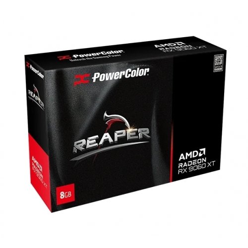 Відеокарта PowerColor Radeon RX 9060 XT Reaper 8192MB (RX9060XT 8G-A) купити з перевіркою сумісності: огляд, характеристики, ціна у Києві, Львові, Вінниці, Хмельницькому, Івано-Франківську, Україні | інтернет-магазин TELEMART.UA фото