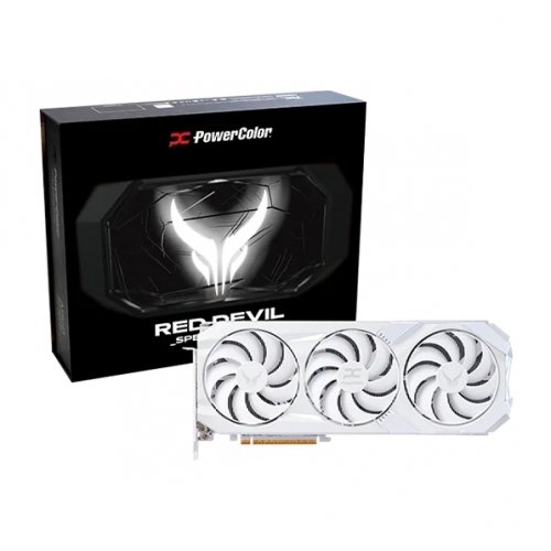 Відеокарта PowerColor Radeon RX 9070 XT Red Devil Spectral White 16384MB (RX9070XT 16G-E/OC/WHITE) купити з перевіркою сумісності: огляд, характеристики, ціна у Києві, Львові, Вінниці, Хмельницькому, Івано-Франківську, Україні | інтернет-магазин TELEMART.UA фото