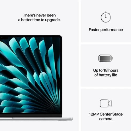 Купить Ноутбук Apple MacBook Air 15.3" M4 16/256GB 2025 (MW1G3UA/A) Silver - цена в Харькове, Киеве, Днепре, Одессе
в интернет-магазине Telemart фото