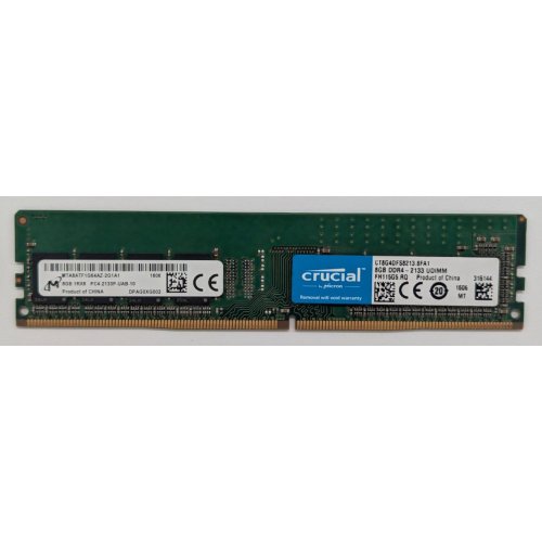 Купить Озу Crucial DDR4 8GB 2133Mhz (CT8G4DFS8213) (Восстановлено продавцом, 777947) с проверкой совместимости: обзор, характеристики, цена в Киеве, Днепре, Одессе, Харькове, Украине | интернет-магазин TELEMART.UA фото