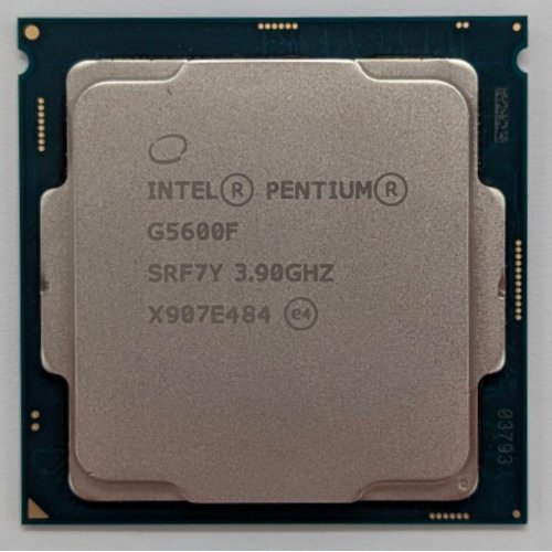 Процесор Intel Pentium Gold G5600F 3.9GHz 4MB s1151 Tray (CM8068403377516) (Відновлено продавцем, 778120) купити з перевіркою сумісності: огляд, характеристики, ціна у Києві, Львові, Вінниці, Хмельницькому, Івано-Франківську, Україні | інтернет-магазин TELEMART.UA фото