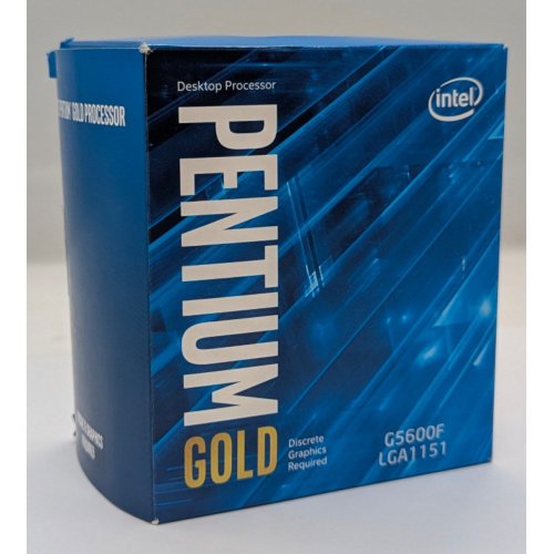 Процесор Intel Pentium Gold G5600F 3.9GHz 4MB s1151 Box (BX80684G5600F) (Відновлено продавцем, 778121) купити з перевіркою сумісності: огляд, характеристики, ціна у Києві, Львові, Вінниці, Хмельницькому, Івано-Франківську, Україні | інтернет-магазин TELEMART.UA фото