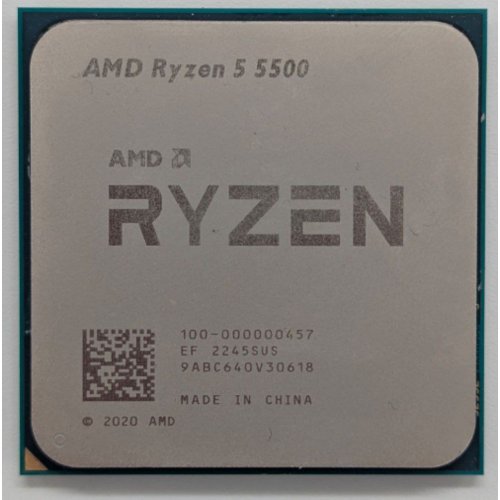 Процесор AMD Ryzen 5 5500 3.6(4.2)GHz 16MB sAM4 Tray (100-000000457) (Відновлено продавцем, 778125) купити з перевіркою сумісності: огляд, характеристики, ціна у Києві, Львові, Вінниці, Хмельницькому, Івано-Франківську, Україні | інтернет-магазин TELEMART.UA фото