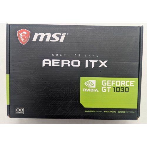 Купить Видеокарта MSI GeForce GT 1030 AERO ITX OC 2048MB (GT 1030 AERO ITX 2GD4 OC) (Восстановлено продавцом, 778128) с проверкой совместимости: обзор, характеристики, цена в Киеве, Днепре, Одессе, Харькове, Украине | интернет-магазин TELEMART.UA фото