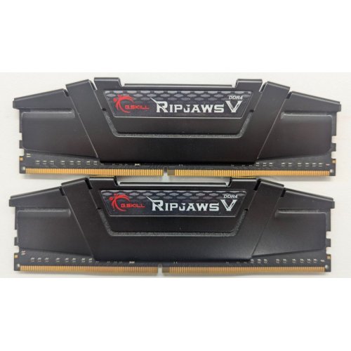 Озп G.Skill DDR4 32GB (2x16GB) 3600Mhz Ripjaws V Black (F4-3600C18D-32GVK) (Відновлено продавцем, 778152) купити з перевіркою сумісності: огляд, характеристики, ціна у Києві, Львові, Вінниці, Хмельницькому, Івано-Франківську, Україні | інтернет-магазин TELEMART.UA фото