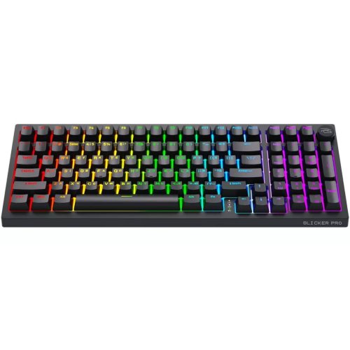 Купити Клавіатура Proove Gaming Slicker Pro RGB Gateron G Pro 3.0 Yellow Wireless (WKSLP0022401) Black - ціна в Києві, Львові, Вінниці, Хмельницькому, Франківську, Україні | інтернет-магазин TELEMART.UA фото