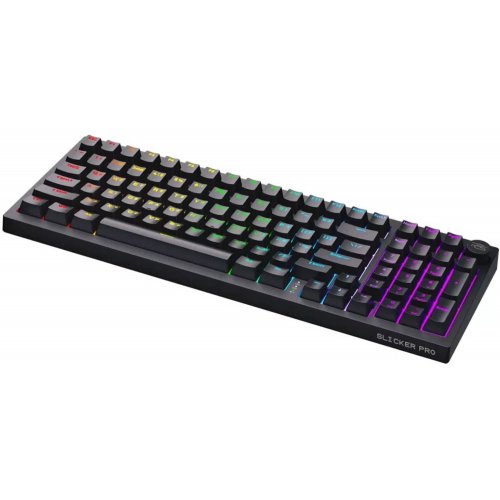 Купити Клавіатура Proove Gaming Slicker Pro RGB Gateron G Pro 3.0 Yellow Wireless (WKSLP0022401) Black - ціна в Києві, Львові, Вінниці, Хмельницькому, Франківську, Україні | інтернет-магазин TELEMART.UA фото