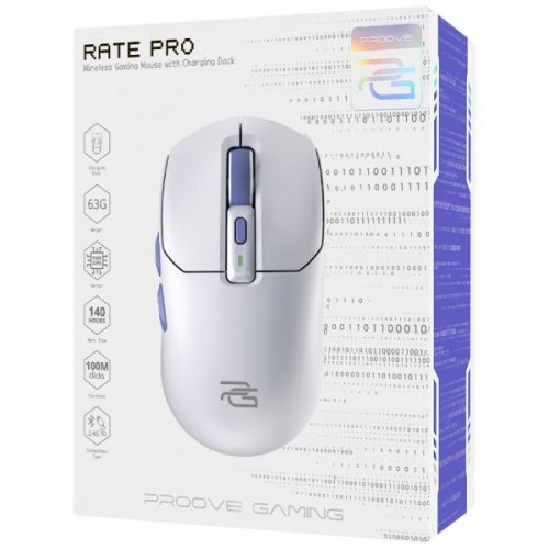Миша Proove Gaming Rate Pro with Charging Dock (WMRPCD022002) White купити в Україні: Київ, Львів, Хмельницький, Тернопіль | Низька ціна, відгуки, характеристики від TELEMART фото