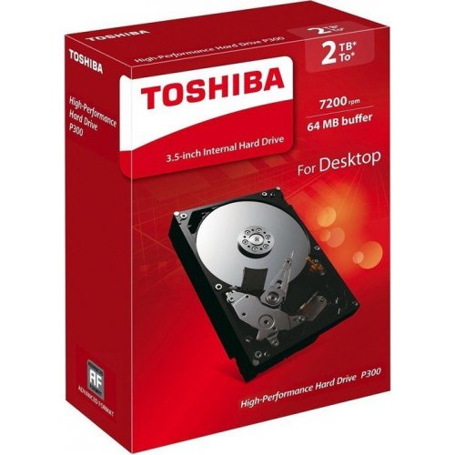 Купить Жесткий диск Toshiba P300 2TB 64MB 7200RPM 3.5" (HDWD120EZSTA) (Восстановлено продавцом, 778166) с проверкой совместимости: обзор, характеристики, цена в Киеве, Днепре, Одессе, Харькове, Украине | интернет-магазин TELEMART.UA фото