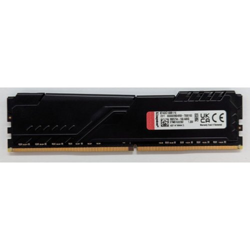Озп Kingston DDR4 16GB 3200Mhz FURY Beast Black (KF432C16BB1/16) (Відновлено продавцем, 778176) купити з перевіркою сумісності: огляд, характеристики, ціна у Києві, Львові, Вінниці, Хмельницькому, Івано-Франківську, Україні | інтернет-магазин TELEMART.UA фото