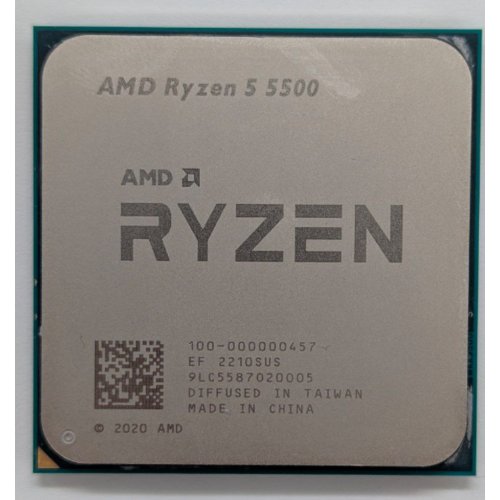 Процесор AMD Ryzen 5 5500 3.6(4.2)GHz 16MB sAM4 Tray (100-000000457) (Відновлено продавцем, 778199) купити з перевіркою сумісності: огляд, характеристики, ціна у Києві, Львові, Вінниці, Хмельницькому, Івано-Франківську, Україні | інтернет-магазин TELEMART.UA фото