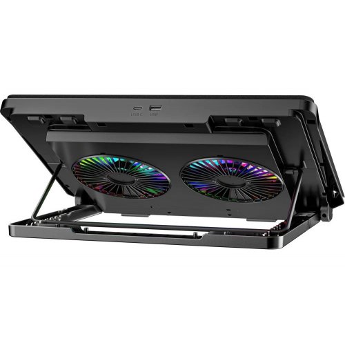 Купити Охолоджувальна підставка для ноутбука GamePro CP910 Black - ціна в Києві, Львові, Вінниці, Хмельницькому, Франківську, Україні | інтернет-магазин TELEMART.UA фото