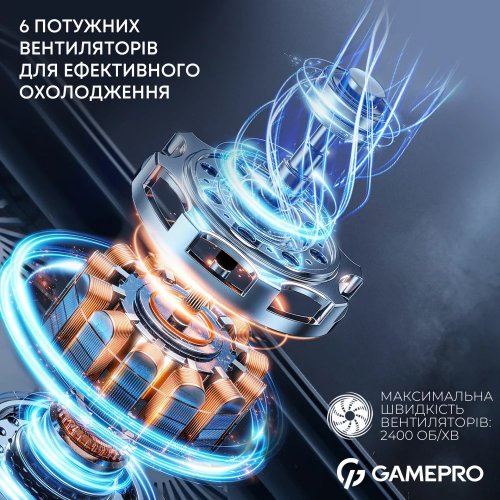Купити Охолоджувальна підставка для ноутбука GamePro CP660 Black - ціна в Києві, Львові, Вінниці, Хмельницькому, Франківську, Україні | інтернет-магазин TELEMART.UA фото