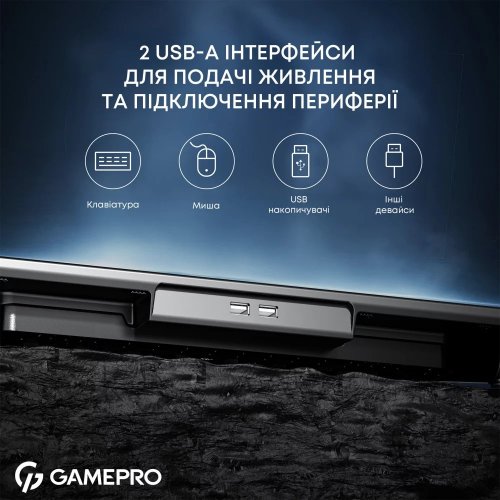 Купить Охлаждающая подставка для ноутбука GamePro CP1140 Black - цена в Харькове, Киеве, Днепре, Одессе
в интернет-магазине Telemart фото