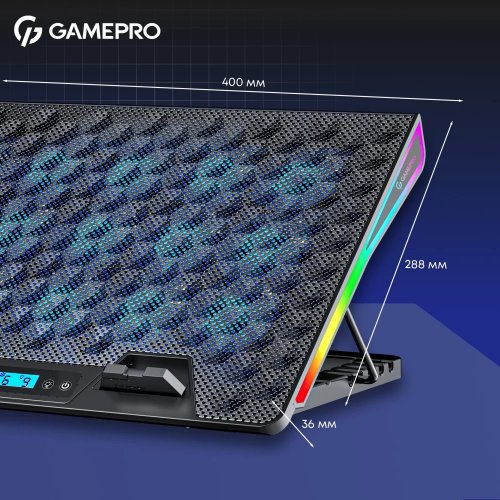 Купить Охлаждающая подставка для ноутбука GamePro CP1140 Black - цена в Харькове, Киеве, Днепре, Одессе
в интернет-магазине Telemart фото