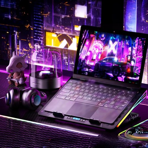Купить Охлаждающая подставка для ноутбука GamePro CP1140 Black - цена в Харькове, Киеве, Днепре, Одессе
в интернет-магазине Telemart фото