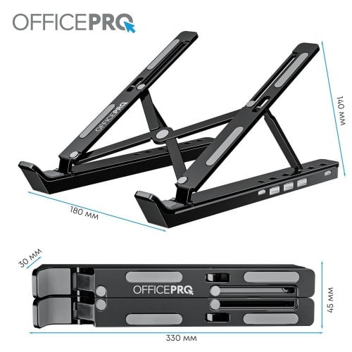 Купити Підставка для ноутбука OfficePro LS320HUB Black - ціна в Києві, Львові, Вінниці, Хмельницькому, Франківську, Україні | інтернет-магазин TELEMART.UA фото