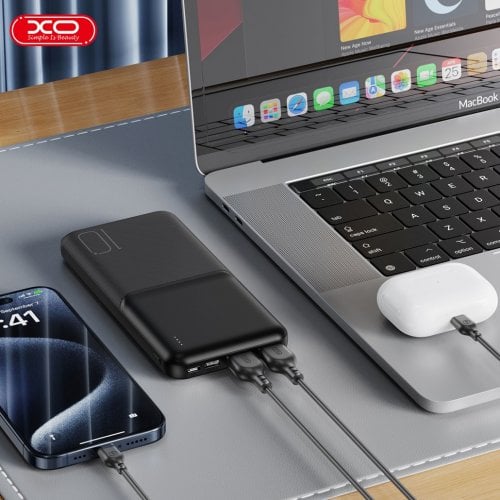 Купити Powerbank XO PR251 10000mAh 10.5W Black - ціна в Києві, Львові, Вінниці, Хмельницькому, Франківську, Україні | інтернет-магазин TELEMART.UA фото
