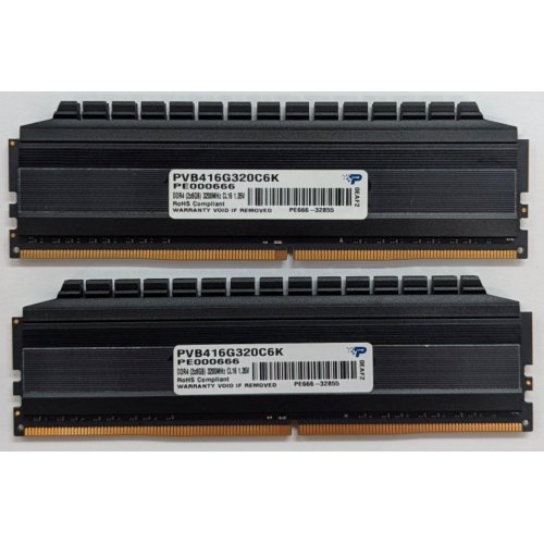 Озп Patriot DDR4 16GB (2x8GB) 3200Mhz Viper 4 Blackout (PVB416G320C6K) (Відновлено продавцем, 778619) купити з перевіркою сумісності: огляд, характеристики, ціна у Києві, Львові, Вінниці, Хмельницькому, Івано-Франківську, Україні | інтернет-магазин TELEMART.UA фото