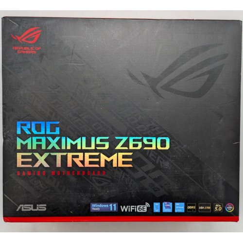 Материнська плата Asus ROG MAXIMUS Z690 EXTREME (s1700, Intel Z690) (Відновлено продавцем, 778624) купити з перевіркою сумісності: огляд, характеристики, ціна у Києві, Львові, Вінниці, Хмельницькому, Івано-Франківську, Україні | інтернет-магазин TELEMART.UA фото
