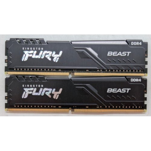 Купить Озу Kingston DDR4 32GB (2x16GB) 3200Mhz FURY Beast Black (KF432C16BB1K2/32) (Восстановлено продавцом, 778818) с проверкой совместимости: обзор, характеристики, цена в Киеве, Днепре, Одессе, Харькове, Украине | интернет-магазин TELEMART.UA фото