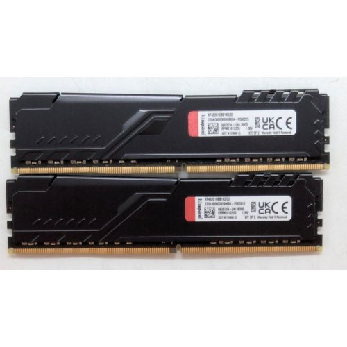 Купить Озу Kingston DDR4 32GB (2x16GB) 3200Mhz FURY Beast Black (KF432C16BB1K2/32) (Восстановлено продавцом, 778818) с проверкой совместимости: обзор, характеристики, цена в Киеве, Днепре, Одессе, Харькове, Украине | интернет-магазин TELEMART.UA фото