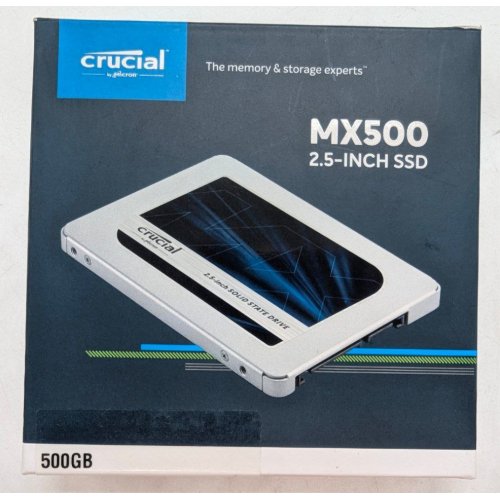 Купить Ssd-диск Crucial MX500 TLC 500GB 2.5" (CT500MX500SSD1) (Восстановлено продавцом, 778900) с проверкой совместимости: обзор, характеристики, цена в Киеве, Днепре, Одессе, Харькове, Украине | интернет-магазин TELEMART.UA фото