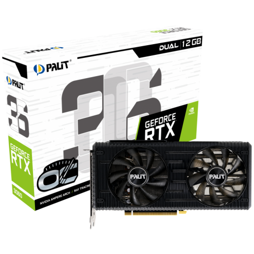 Купить Видеокарта Palit GeForce RTX 3060 Dual OC 12288MB (NE63060T19K9-190AD) (Восстановлено продавцом, 778935) с проверкой совместимости: обзор, характеристики, цена в Киеве, Днепре, Одессе, Харькове, Украине | интернет-магазин TELEMART.UA фото