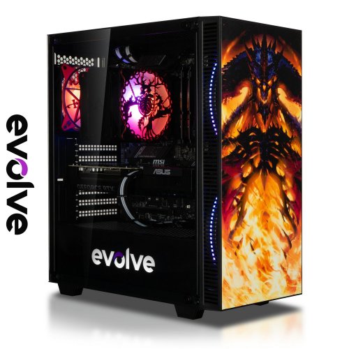 Компьютер EVOLVE SpecialPart Diablo PC (EVSP-DPCR750FN507-D532S1TBK) Black купить в Украине: Киев, Днепр, Харьков, Одесса  | Низкая цена, отзывы, характеристики от TELEMART фото