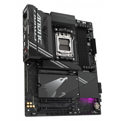 Уцінка материнська плата Gigabyte X870 AORUS ELITE WIFI7 (sAM5, AMD X870) (Сліди використання, 778937) купити з перевіркою сумісності: огляд, характеристики, ціна у Києві, Львові, Вінниці, Хмельницькому, Івано-Франківську, Україні | інтернет-магазин TELEMART.UA фото