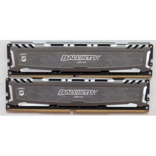 Озп Crucial DDR4 16GB (2x8GB) 3200Mhz Ballistix Sport LT Gray (BLS2K8G4D32AESBK) (Відновлено продавцем, 778944) купити з перевіркою сумісності: огляд, характеристики, ціна у Києві, Львові, Вінниці, Хмельницькому, Івано-Франківську, Україні | інтернет-магазин TELEMART.UA фото