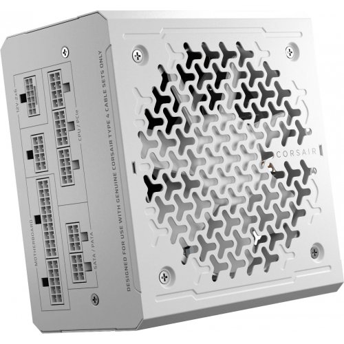 Блок живлення Corsair RM1000e PCIE5 1000W (CP-9020294-EU) White купити з перевіркою сумісності: огляд, характеристики, ціна у Києві, Львові, Вінниці, Хмельницькому, Івано-Франківську, Україні | інтернет-магазин TELEMART.UA фото