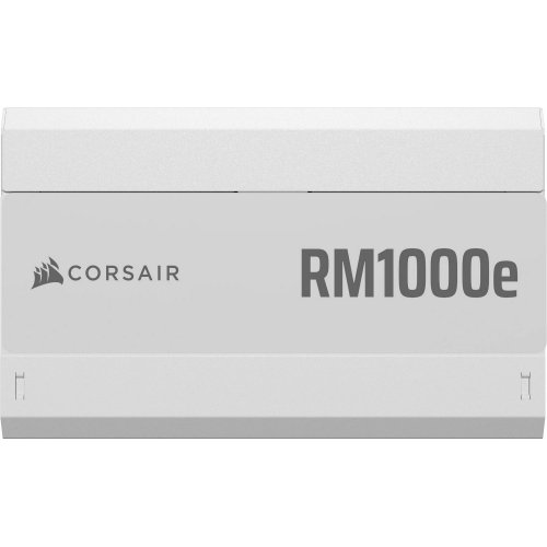 Блок живлення Corsair RM1000e PCIE5 1000W (CP-9020294-EU) White купити з перевіркою сумісності: огляд, характеристики, ціна у Києві, Львові, Вінниці, Хмельницькому, Івано-Франківську, Україні | інтернет-магазин TELEMART.UA фото