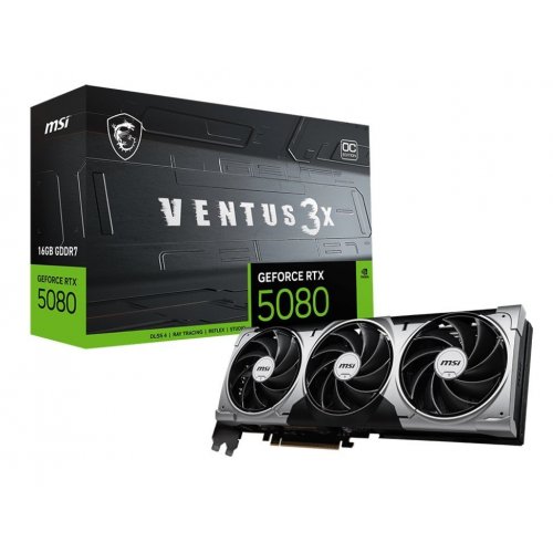 Купить Уценка видеокарта MSI GeForce RTX 5080 VENTUS 3X OC 16384MB (RTX 5080 16G VENTUS 3X OC) (Следы установки, 779020) с проверкой совместимости: обзор, характеристики, цена в Киеве, Днепре, Одессе, Харькове, Украине | интернет-магазин TELEMART.UA фото