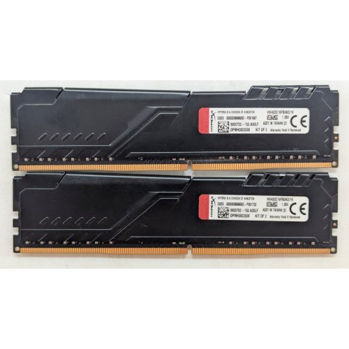 Купить Озу HyperX DDR4 16GB (2x8GB) 3200Mhz Fury Black (HX432C16FB3K2/16) (Восстановлено продавцом, 779119) с проверкой совместимости: обзор, характеристики, цена в Киеве, Днепре, Одессе, Харькове, Украине | интернет-магазин TELEMART.UA фото