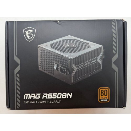 Купить Блок питания MSI MAG 650W (A650BN) (Восстановлено продавцом, 779135) с проверкой совместимости: обзор, характеристики, цена в Киеве, Днепре, Одессе, Харькове, Украине | интернет-магазин TELEMART.UA фото