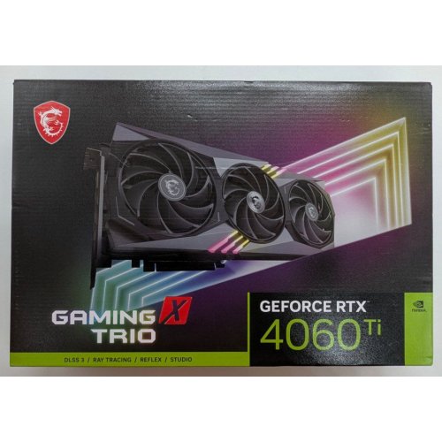 Купить Видеокарта MSI GeForce RTX 4060 Ti GAMING X TRIO 8192MB (RTX 4060 Ti GAMING X TRIO 8G) (Восстановлено продавцом, 779360) с проверкой совместимости: обзор, характеристики, цена в Киеве, Днепре, Одессе, Харькове, Украине | интернет-магазин TELEMART.UA фото