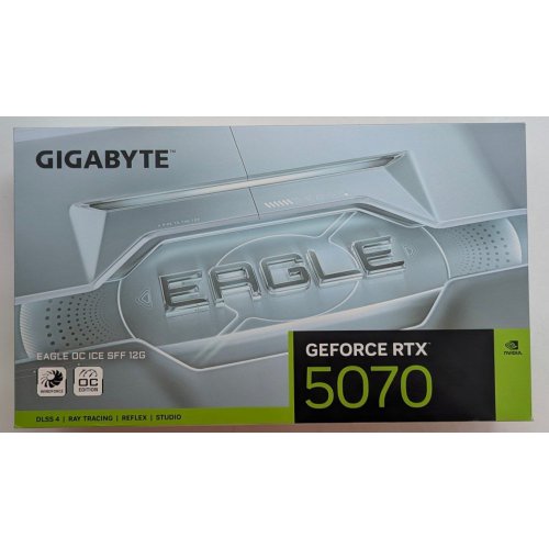 Відеокарта Gigabyte GeForce RTX 5070 EAGLE ICE SFF OC 12288MB (GV-N5070EAGLEOC ICE-12GD) (Відновлено продавцем, 779362) купити з перевіркою сумісності: огляд, характеристики, ціна у Києві, Львові, Вінниці, Хмельницькому, Івано-Франківську, Україні | інтернет-магазин TELEMART.UA фото