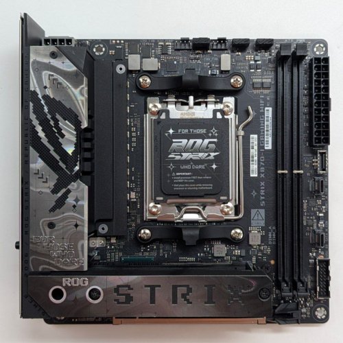 Купить Материнская плата Asus ROG STRIX X870-I GAMING WIFI (sAM5, AMD X870) (Восстановлено продавцом, 779363) с проверкой совместимости: обзор, характеристики, цена в Киеве, Днепре, Одессе, Харькове, Украине | интернет-магазин TELEMART.UA фото