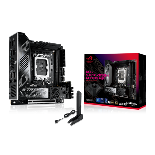 Купить Материнская плата Asus ROG STRIX Z890-I GAMING WIFI (s1851, Intel Z890) (Восстановлено продавцом, 779366) с проверкой совместимости: обзор, характеристики, цена в Киеве, Днепре, Одессе, Харькове, Украине | интернет-магазин TELEMART.UA фото